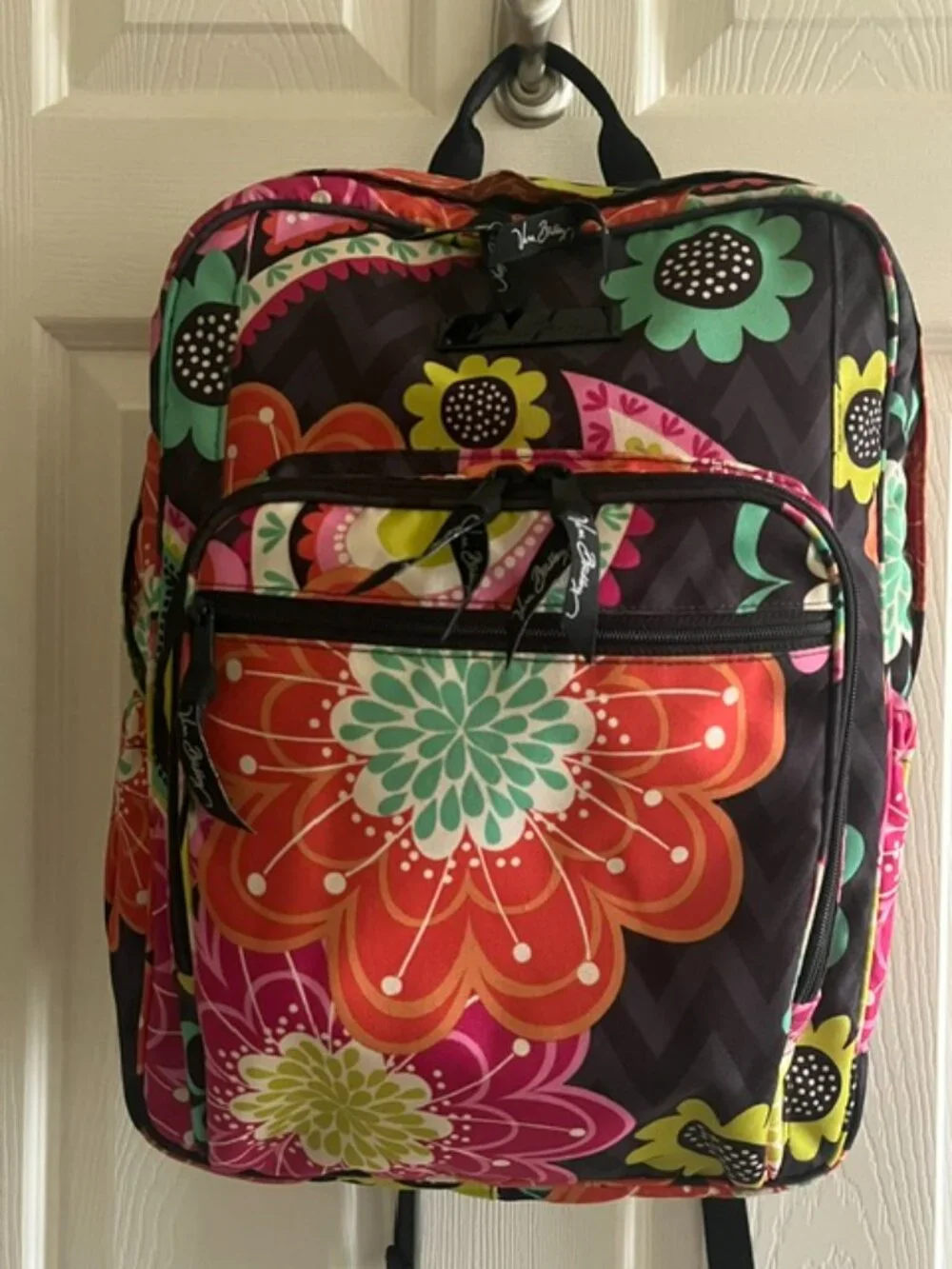 Vera Bradley Ziggy Zinnia Large Lighten Up Campus Backpack